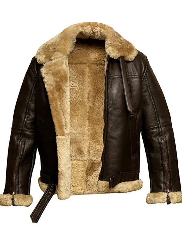 Hugo - Chaqueta de cuero cálida