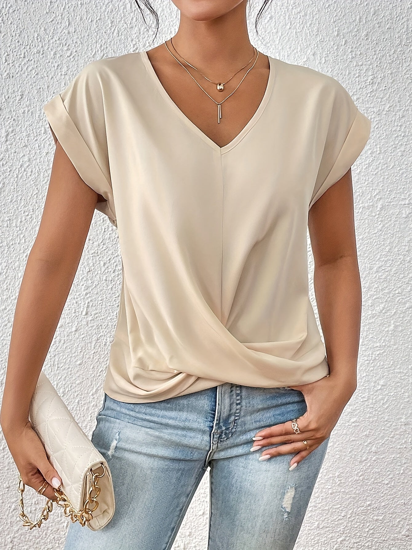 Zita - Top elegante con escote en V.
