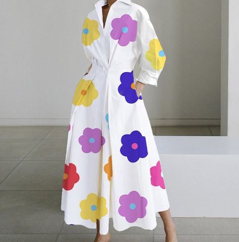 Esther - Elegante Vestido Camisero de Algodón para Primavera