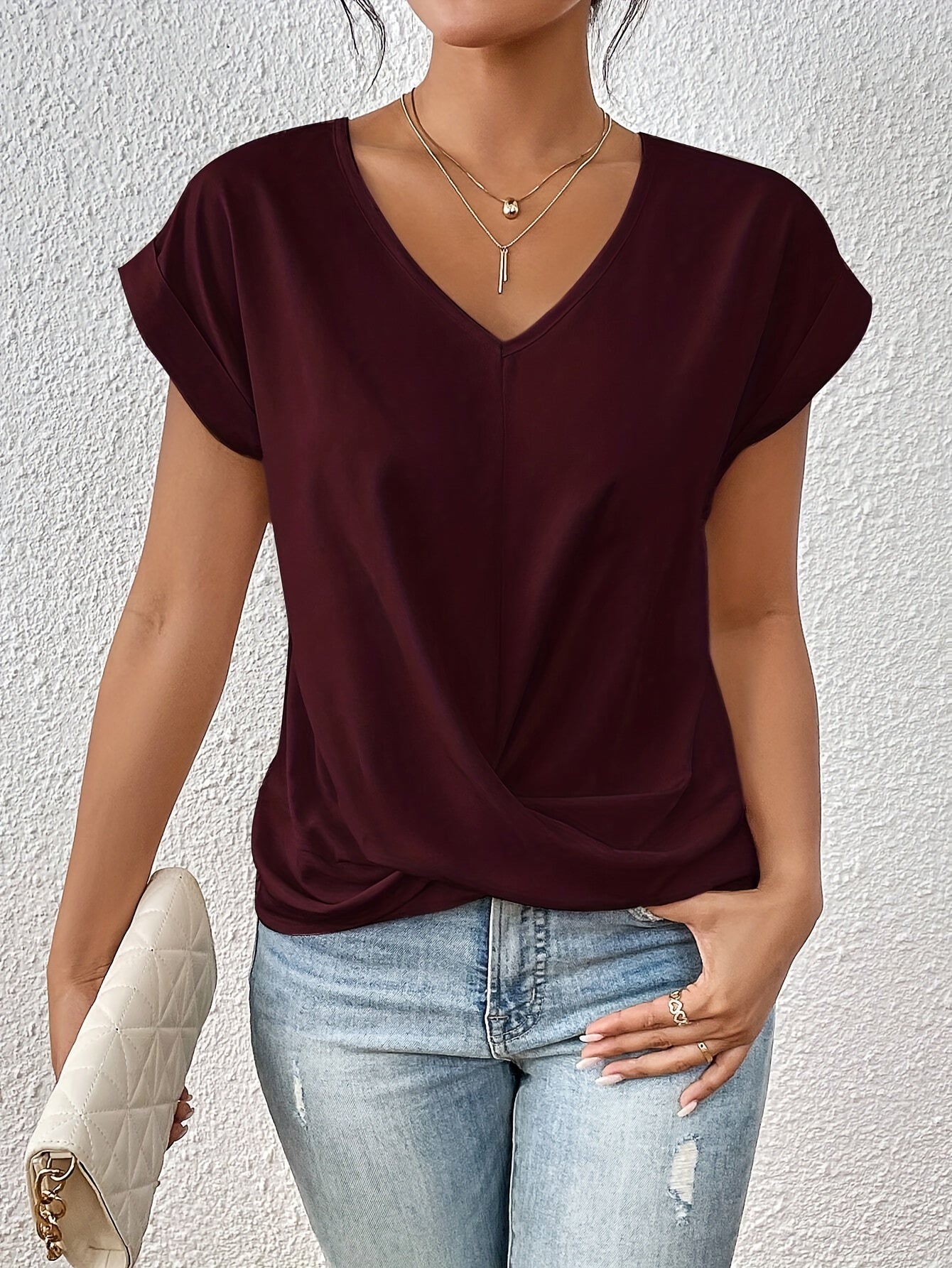 Zita - Top elegante con escote en V.