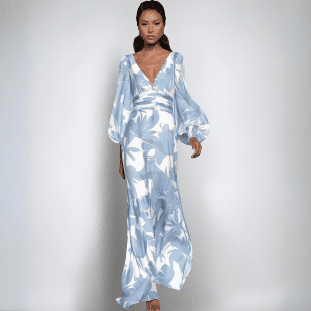 Casey - Elegante Vestido Cruzado con Flores