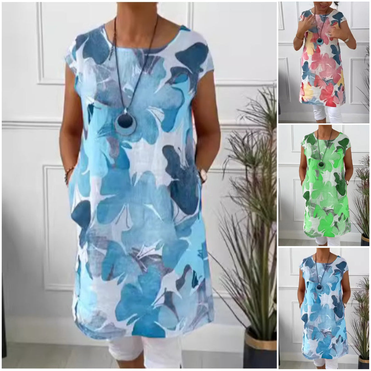 Anita - Elegante vestido con escote redondo