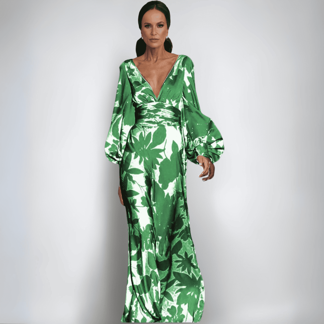 Casey - Elegante Vestido Cruzado con Flores