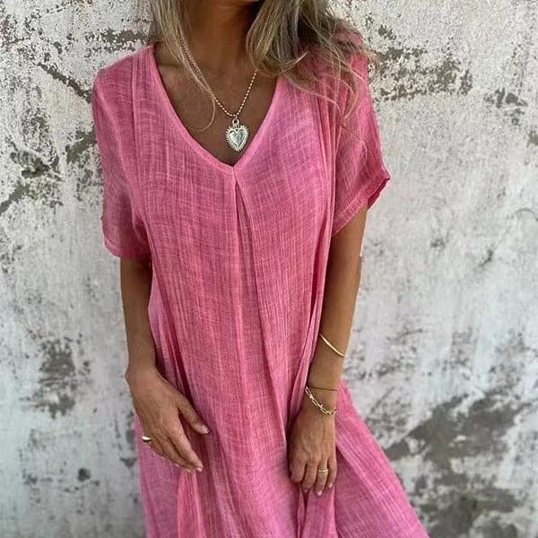 Lynn – Vestido vaporoso con cuello en V