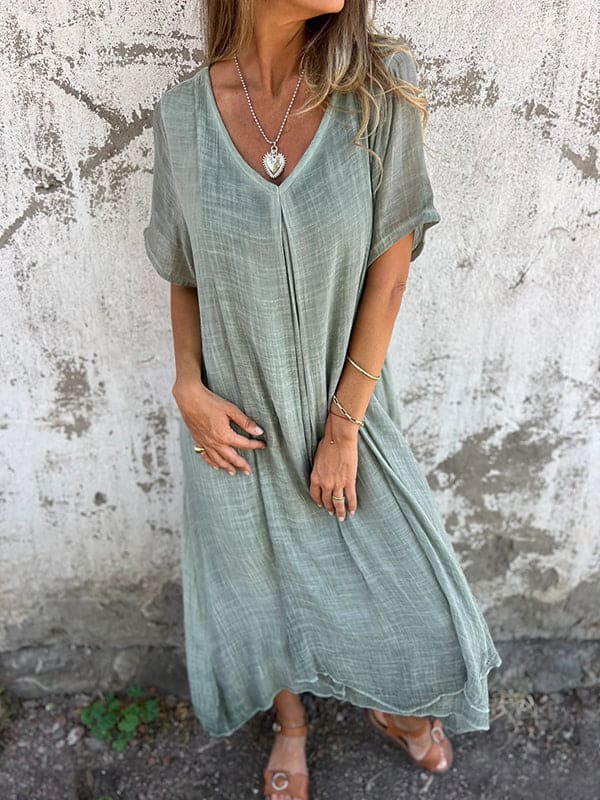Lynn – Vestido vaporoso con cuello en V