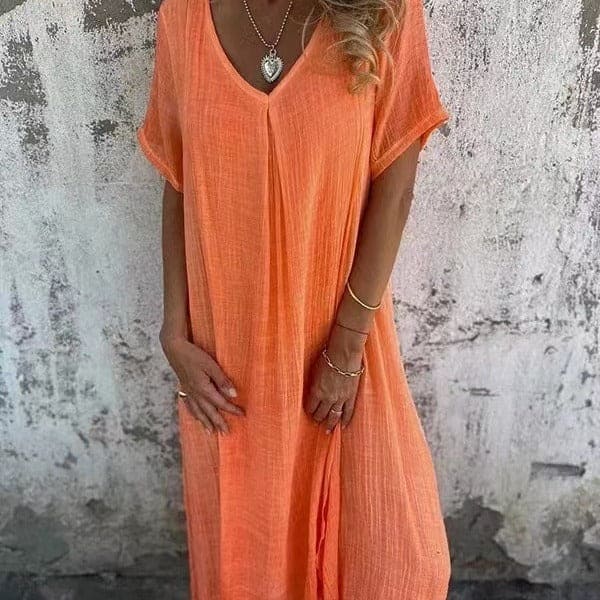Lynn – Vestido vaporoso con cuello en V