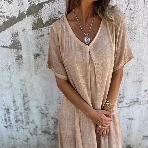 Lynn – Vestido vaporoso con cuello en V