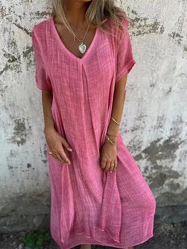 Lynn – Vestido vaporoso con cuello en V