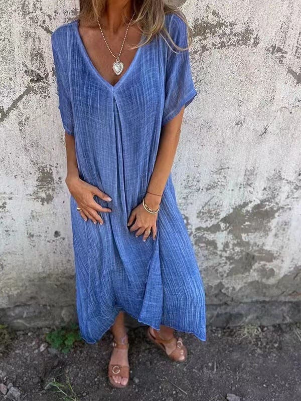 Lynn – Vestido vaporoso con cuello en V