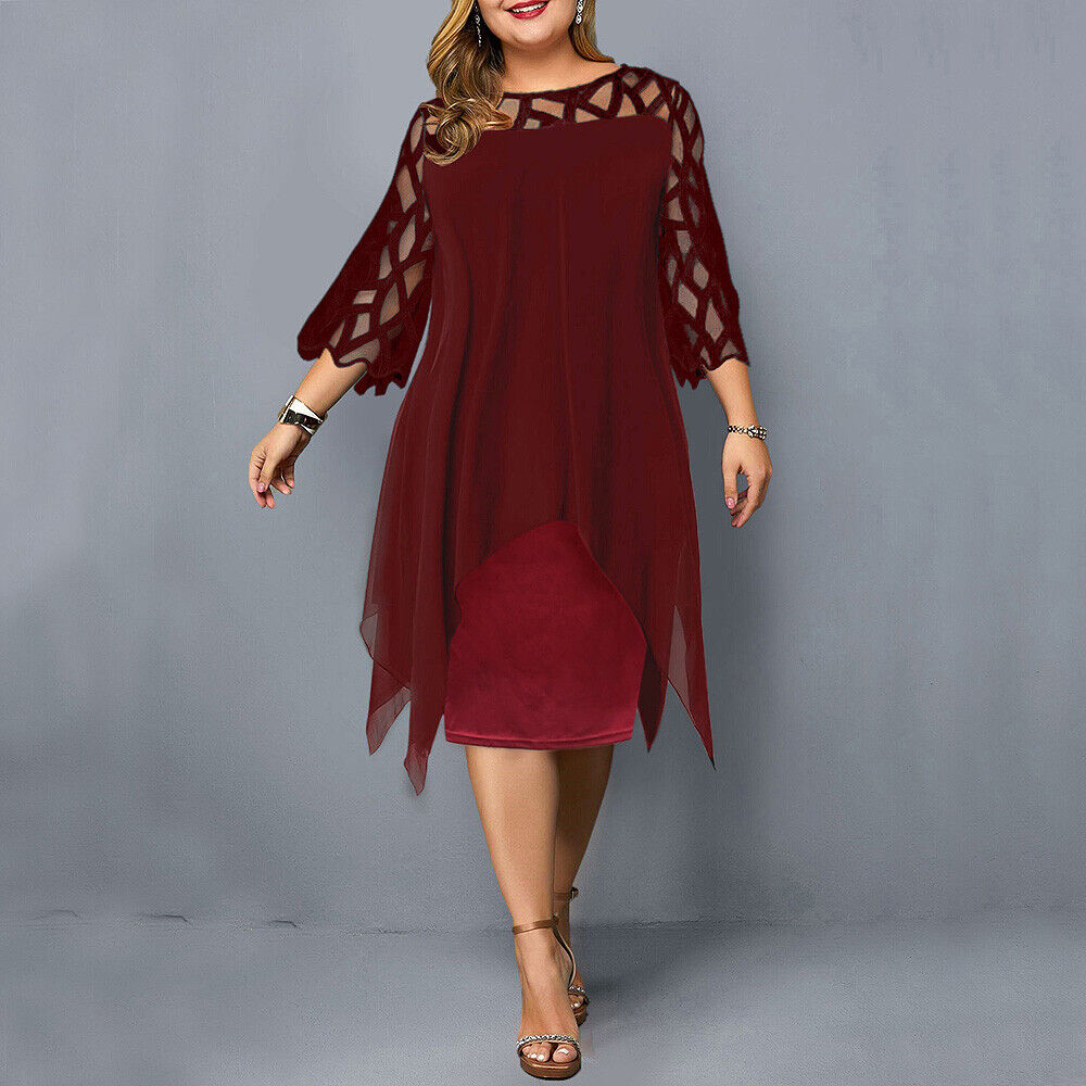 Cora - Vestido Midi Chic de Talla Grande para Mujeres Modernas