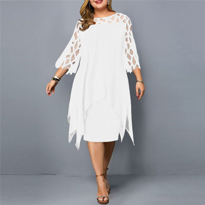Cora - Vestido Midi Chic de Talla Grande para Mujeres Modernas