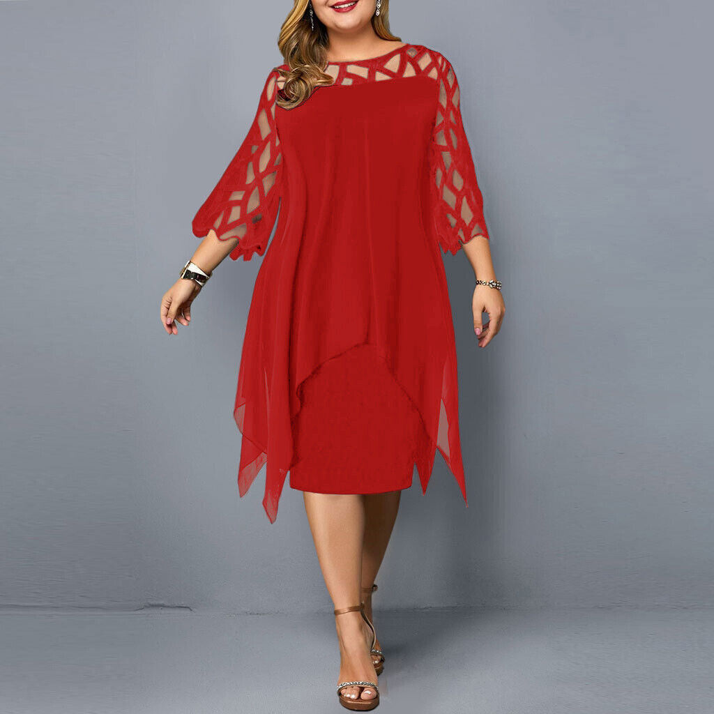 Cora - Vestido Midi Chic de Talla Grande para Mujeres Modernas
