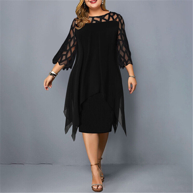 Cora - Vestido Midi Chic de Talla Grande para Mujeres Modernas