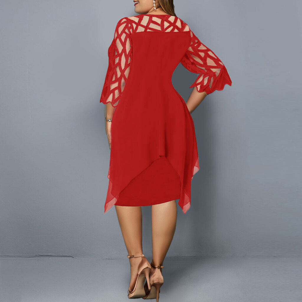 Cora - Vestido Midi Chic de Talla Grande para Mujeres Modernas