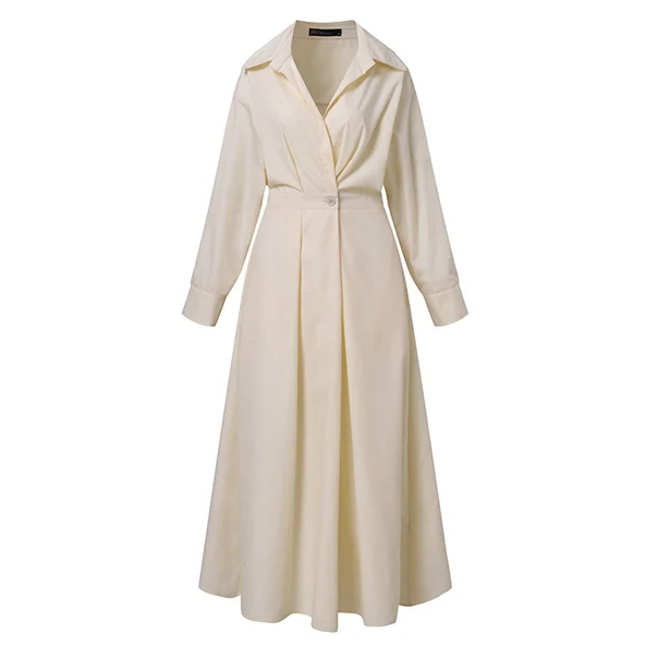 Esther - Elegante Vestido Camisero de Algodón para Primavera