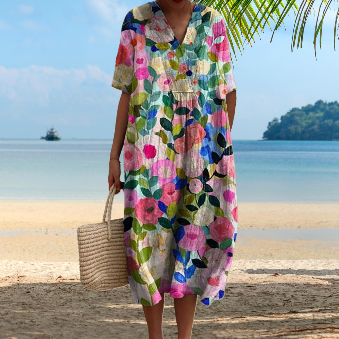 Cecelia - Vestido de verano colorido con flores