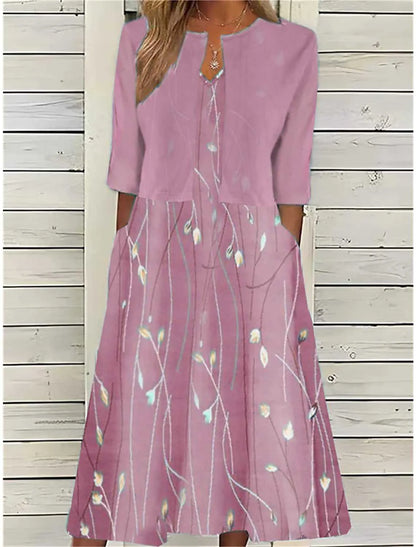 Elise - Vestido midi de dos piezas con estampado floral