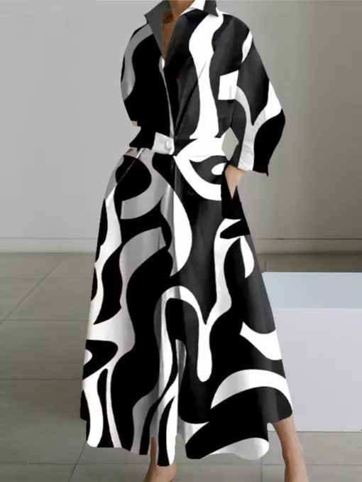 Esther - Elegante Vestido Camisero de Algodón para Primavera