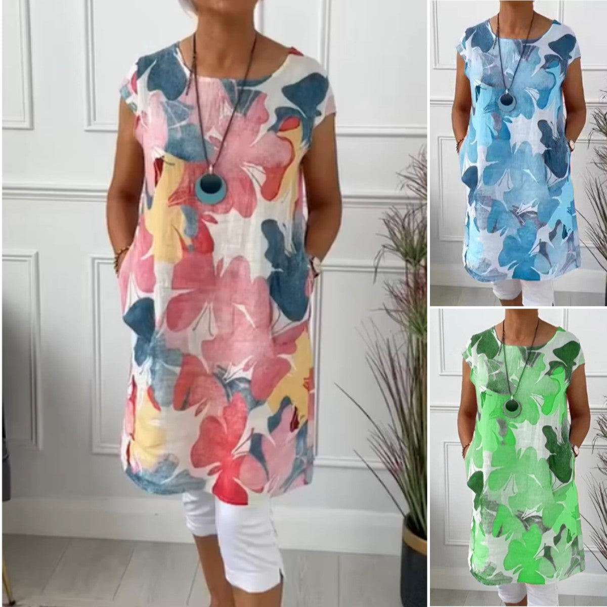 Anita - Elegante vestido con escote redondo