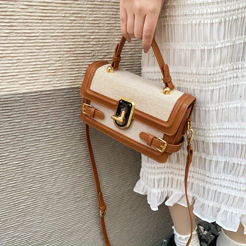 Isha - Bolso cruzado con solapa vintage