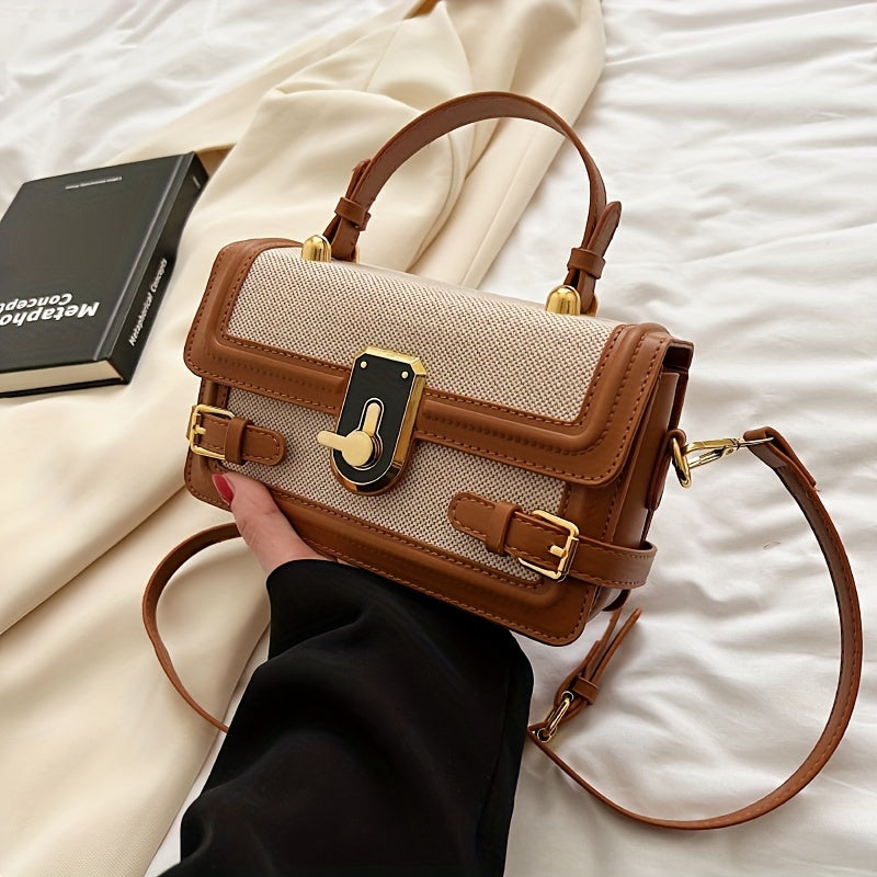 Isha - Bolso cruzado con solapa vintage