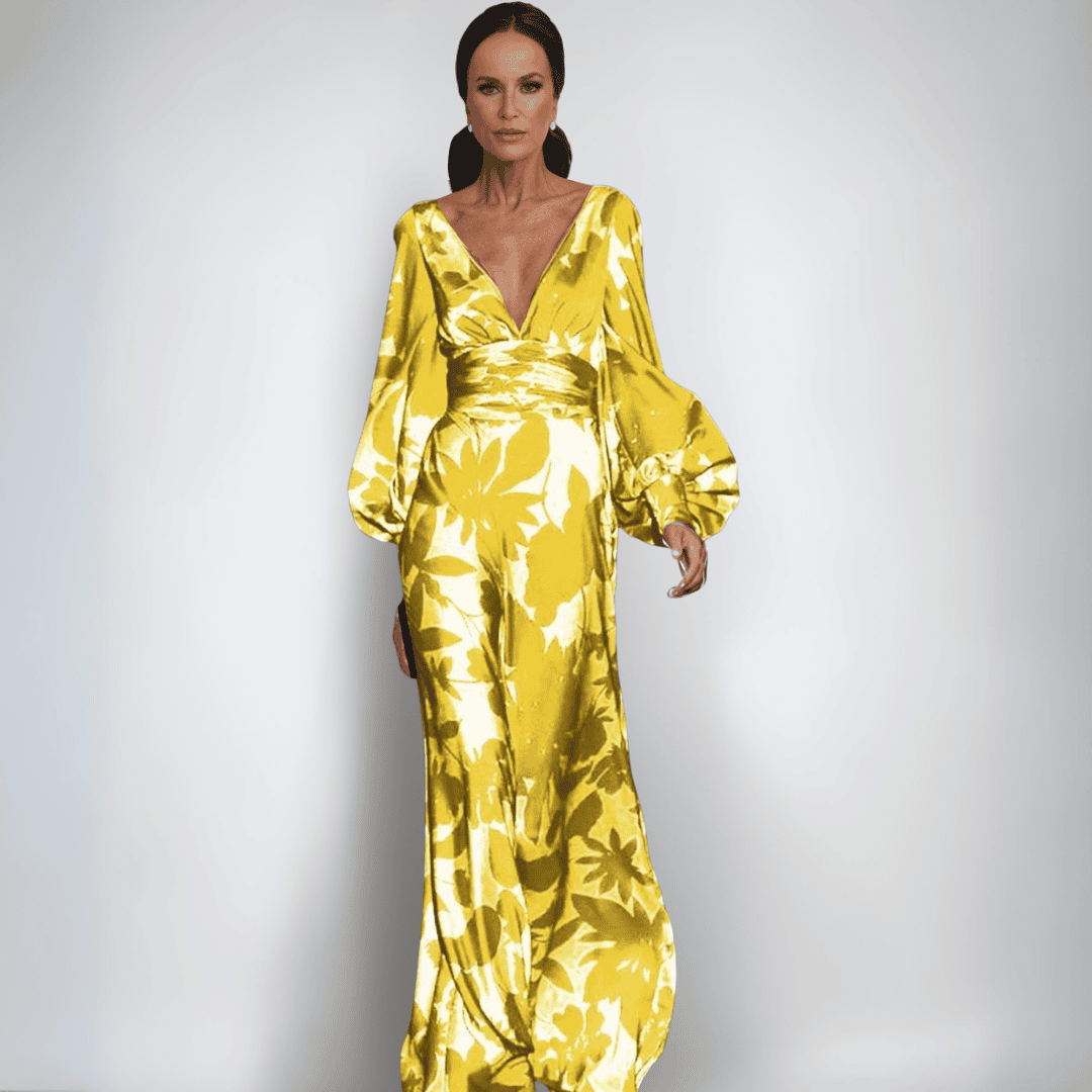 Casey - Elegante Vestido Cruzado con Flores