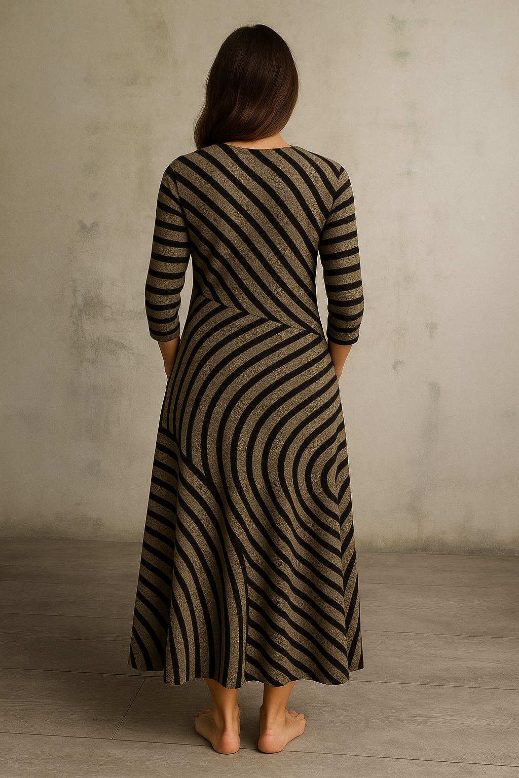 Ayla - Vestido vintage de rayas