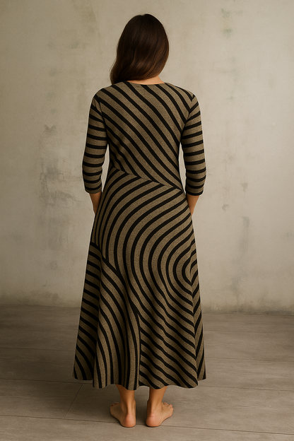 Ayla - Vestido vintage de rayas