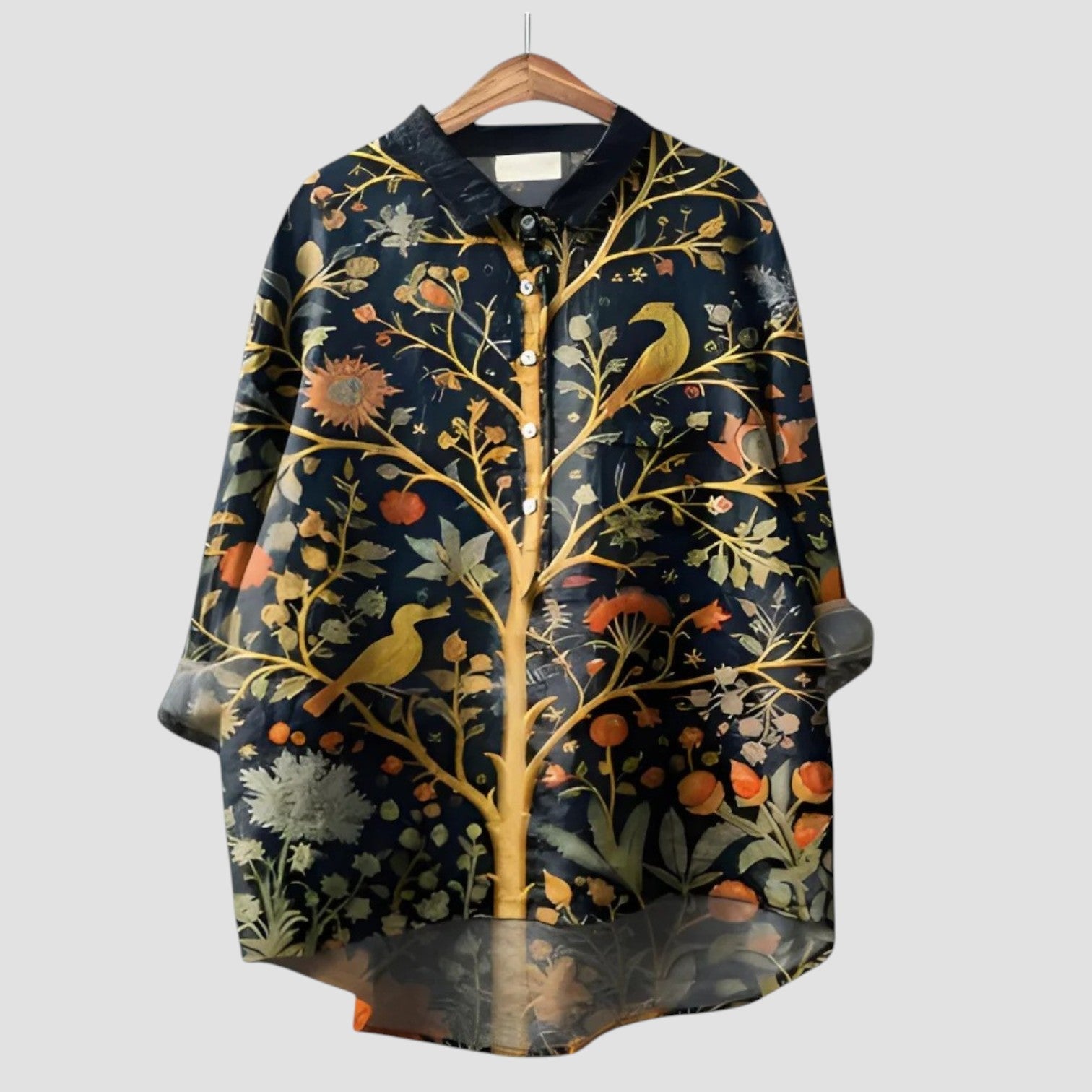 ALMA ⏐ Blusa Oversize con Estampado de Bosque Encantado