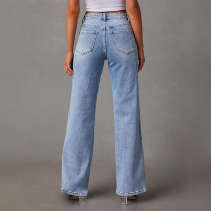 Frida - Pantalones vaqueros anchos de cintura alta