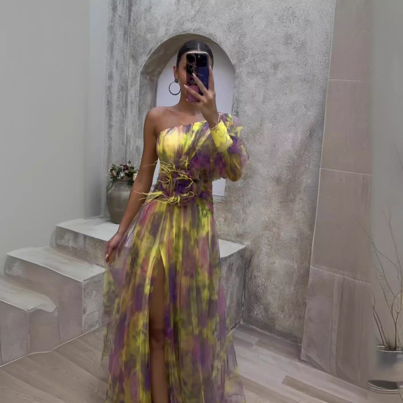 Flor - Vestido de manga larga