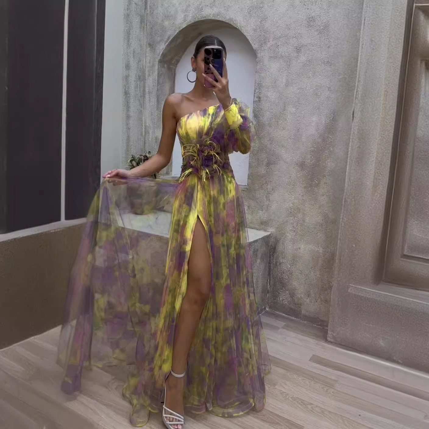Flor - Vestido de manga larga