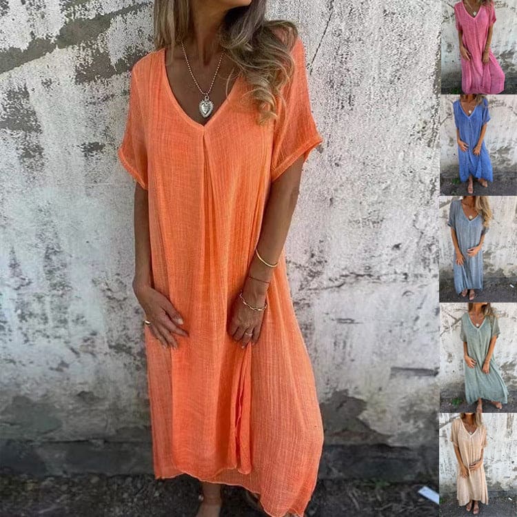 Lynn – Vestido vaporoso con cuello en V