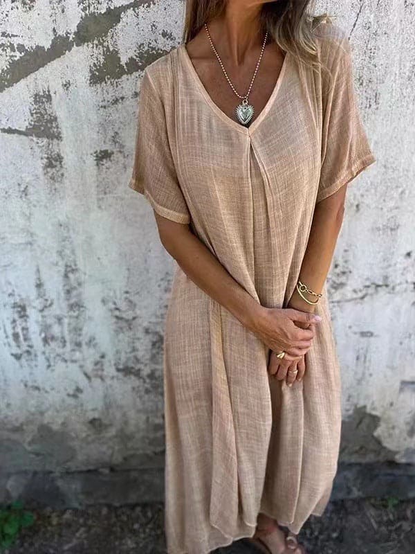 Lynn – Vestido vaporoso con cuello en V