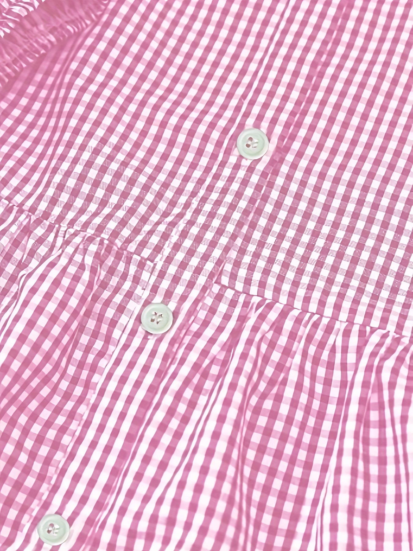 Rose - Vestido a cuadros con botones y falda de volantes