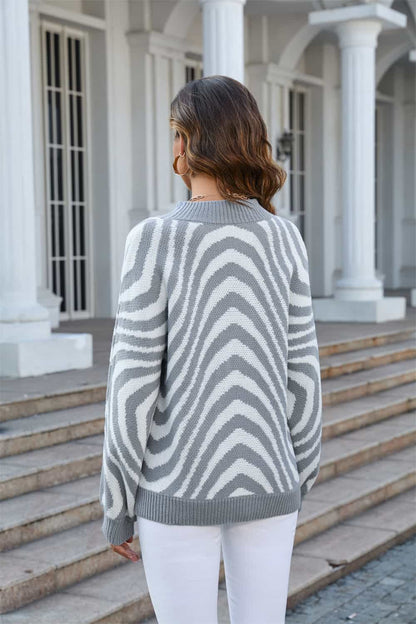 Azure | Jersey estampado de cuello redondo