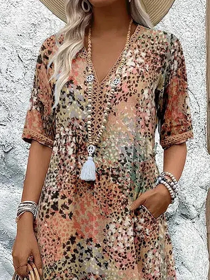 Hawa - Vestido vibrante de media longitud