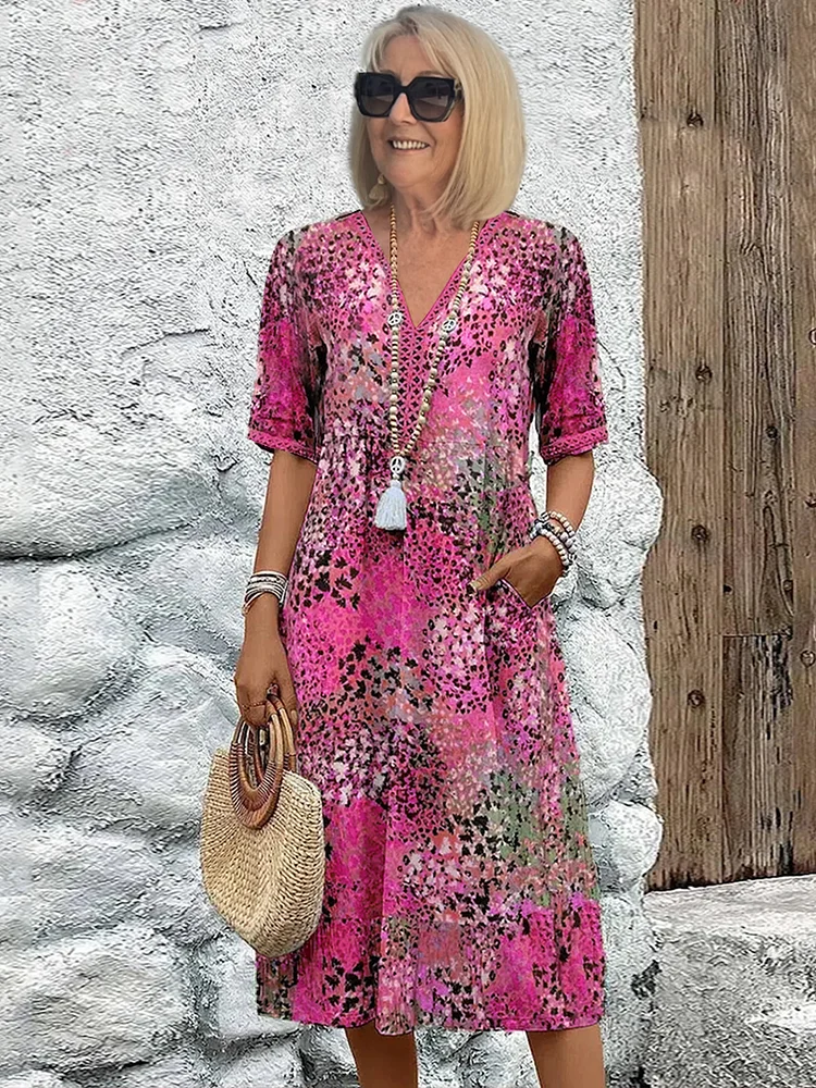 Hawa - Vestido vibrante de media longitud