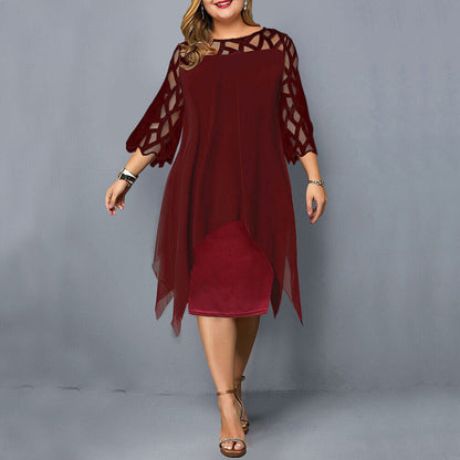Cora - Vestido Midi Chic de Talla Grande para Mujeres Modernas
