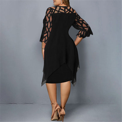 Cora - Vestido Midi Chic de Talla Grande para Mujeres Modernas
