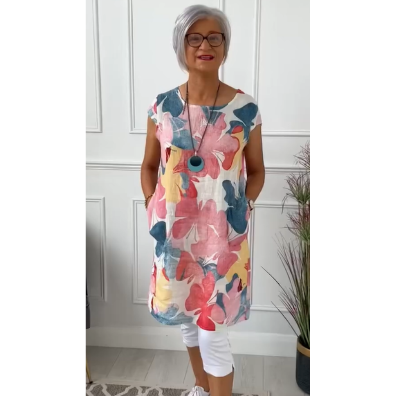 Anita - Elegante vestido con escote redondo