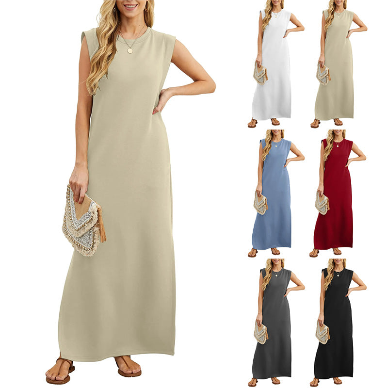Emma - Vestido largo fluido antiarrugas