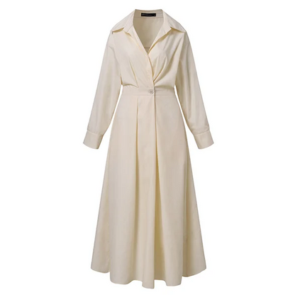 Esther - Elegante Vestido Camisero de Algodón para Primavera